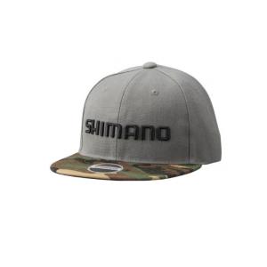 シマノ　CA-066T ベーシックフラットキャップ グレー/カモ