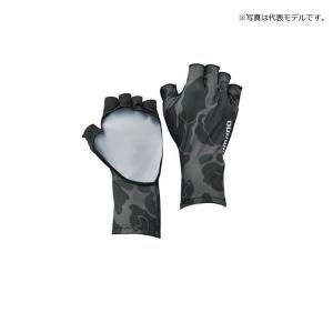 シマノ　GL-048Q SUN PROTECTION グローブ・ショート M ブラックダックカモ