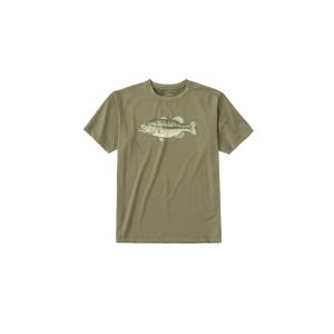 シマノ　SH-005V グラフィック 速乾 Tシャツ L カーキ