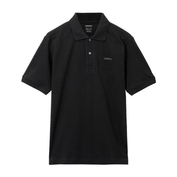 シマノ　SH-002W プレステージ ポロシャツ 2XL ブラック【在庫限り特価】