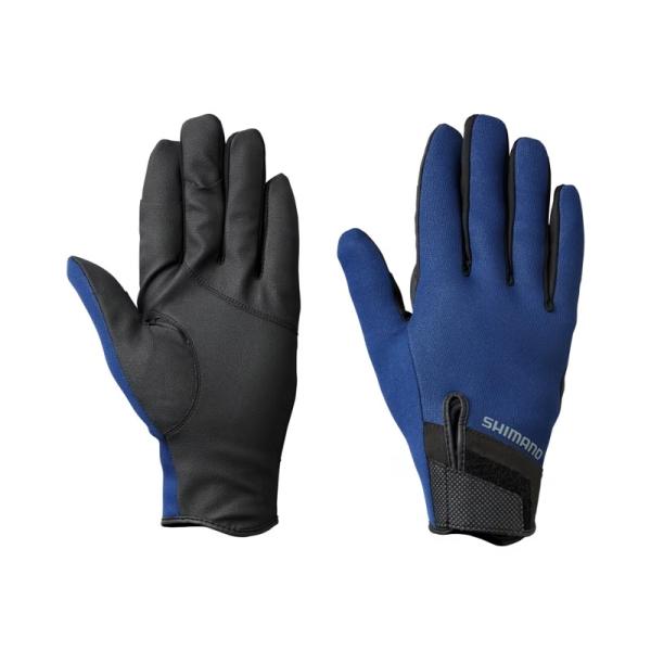 シマノ　GL-012V タイタニューム・アルファ グローブ 指出し XL ディープブルー