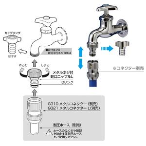 タカギ ホース取付接続パーツ メタルネジ付蛇口...の詳細画像2