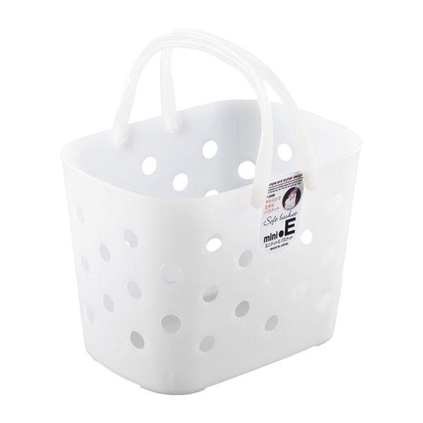 小物入れ ミニドットEバスケット クリア F2458 ｜ カゴ お風呂カゴ コスメ ミニかご