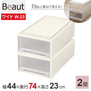 天馬 収納ケース ビュートケース 幅44×奥行74×高さ30cm カプチーノ