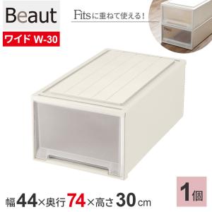 天馬 収納ケース ビュートケース 幅39×奥行74×高さ30cm カプチーノ L