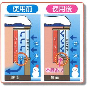 寒さ対策 窓 あったかカーテン 掃き出し窓用 ...の詳細画像2