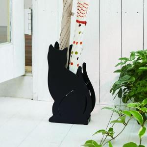 山崎実業 傘立て かさたて ネコ ブラック 2359   傘 収納 玄関 猫 かわいい ラック ホルダー 黒 cat