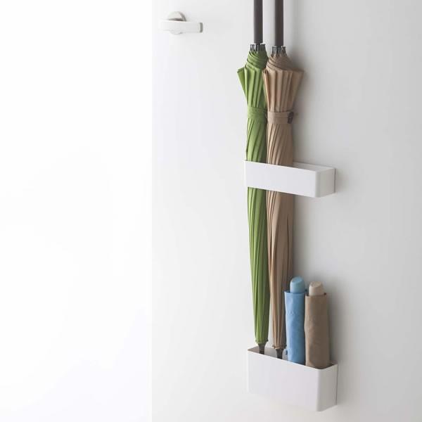 山崎実業 傘立て スマート マグネット アンブレラスタンド ホワイト 7365 ｜ スタンド収納 傘...