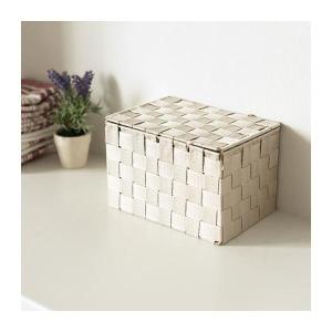 フタ付き収納ボックス ベージュ