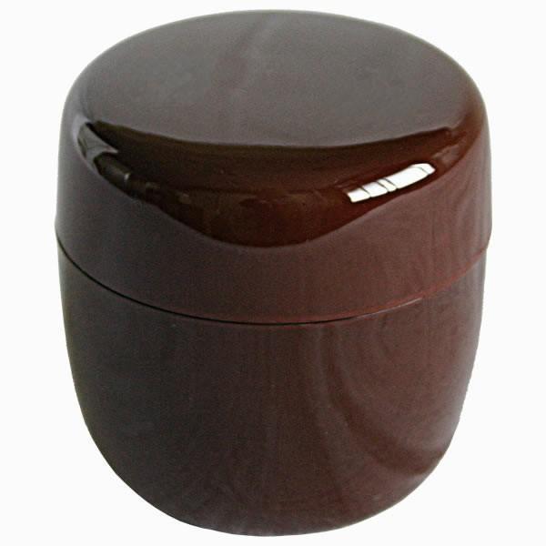 棗 茶筒（内蓋付き） こげ茶 TY16-21 ｜ 抹茶 入れ 保存 なつめ 中蓋付き 中フタ