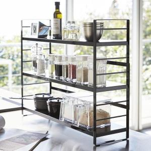 ◎☆ 山崎実業 ゴミ箱上ラック タワー ブラック KT-TW CM BK レンジ台