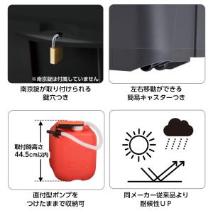 屋外ストッカー 灯油ストッカー 大きく開くコン...の詳細画像4
