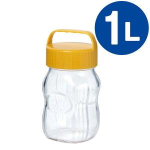 ガラス容器 漬け上手 らっきょう編 1L イエロー ｜ 保存容器