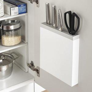 LEC（レック） 包丁差しスリム 5本収納 ホワイト K-516 ｜ 包丁