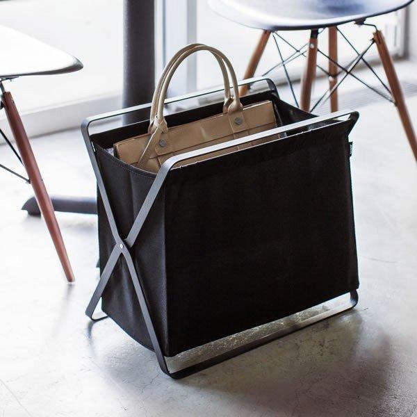 山崎実業 tower タワー 手荷物収納ボックス ブラック 3545 ｜ 手荷物入れ 荷物置き バッ...