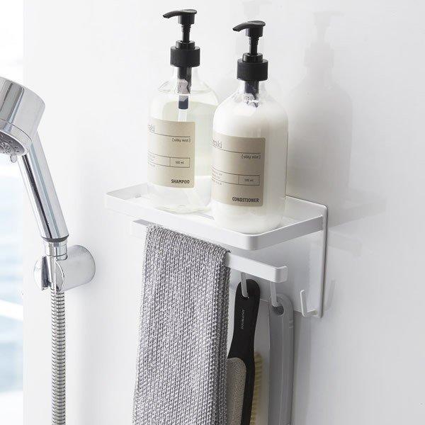 山崎実業 バスラック tower タワー マグネットバスルーム多機能ラック ホワイト 3548 ｜ ...