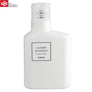 押して計量 詰め替えボトル 1000ml ホワイト W00109 ｜ ランドリーボトル ディスペンサー 洗濯 詰め替え 押して計量 つめかえ 容器｜yh-beans