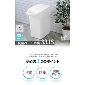 ゴミ箱 抗菌ペール 防臭 33JS 33L ホ...の詳細画像2