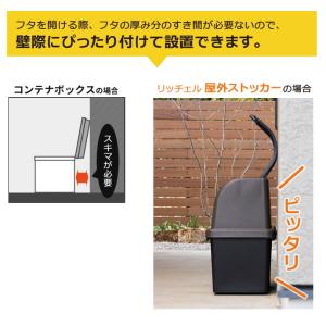 リッチェル ゴミ箱 屋外 大容量 屋外ストッカ...の詳細画像5