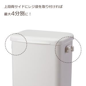 ごみ箱 分別 ペダル2段 40L ホワイト A...の詳細画像2