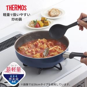 サーモス デュラブル 炒め鍋 24cm ネイビ...の詳細画像1