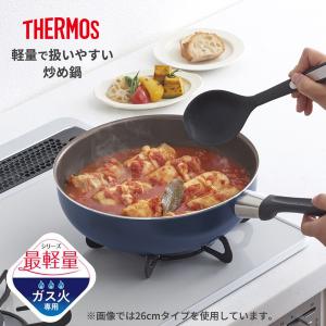サーモス デュラブル 炒め鍋 30cm ネイビ...の詳細画像1