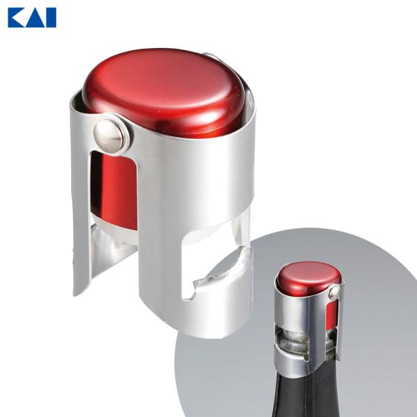 貝印 保存用キャップ Kai Kitchen シャンパンストッパー DH-8224 ｜ ボトルキャッ...