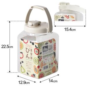 梅酒瓶 プラスチック 角型 2.7L グレージ...の詳細画像5