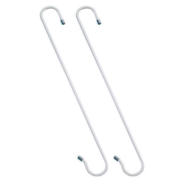 S字フック セキスイ 小物用品フリーフック 50cm グレー 2本入 H-50 ｜ 小物掛け 物干し...