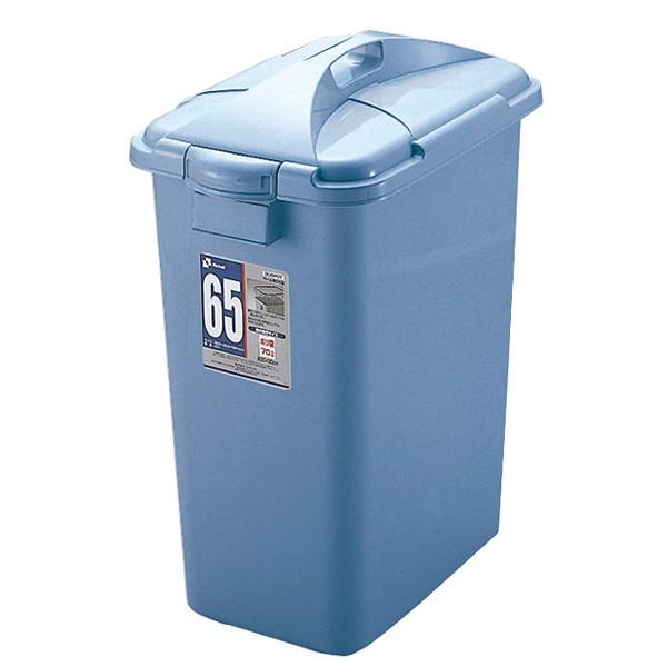 ゴミ箱 65L リッチェル DUSPOT ペール 本体＋フタセット 角65型 ブルー 36397-3