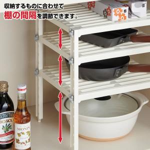 フライパン 収納 Belca 3段フリーラック...の詳細画像2