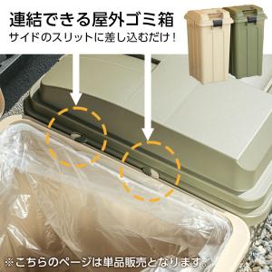 屋外ゴミ箱 連結ハンドルペール45 | ごみ箱...の詳細画像1