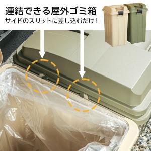 屋外ゴミ箱 連結ハンドルペール45 2個セット...の詳細画像1