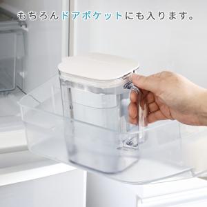 麦茶ポット 冷蔵庫の棚に収まる冷水筒 1.2L...の詳細画像3