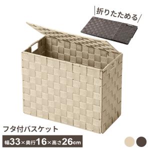 蓋付カゴ かご 即納可カゴ バスケット 収納 フタ付き PP 5881B w23 d16 h14.5cm