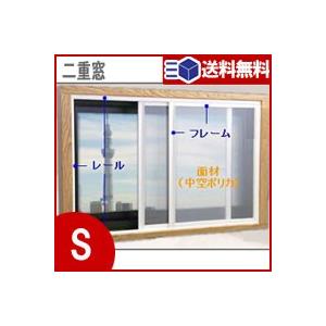 二重窓 エコな簡易内窓キット Ｓ Ｗ900ｘH900ミリ以内 7130-7239 省エネ 防音 断熱 結露 防犯 エコ内窓 二重窓 アクリサンデー 送料無料