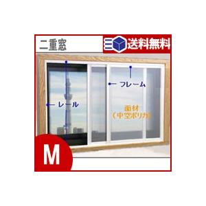 二重窓 エコな簡易内窓キット Ｍ Ｗ1800ｘH900ミリ以内