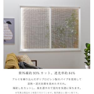 紫外線カット 省エネ すだれ アルミ配合 遮光...の詳細画像2