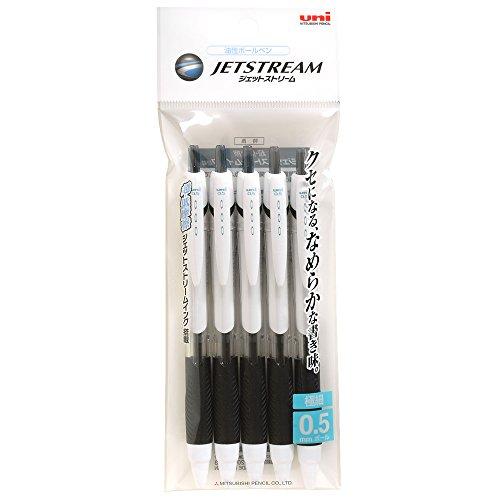 三菱鉛筆 油性ボールペン ジェットストリーム 5本 0.5 黒 書きやすい SXN150055P