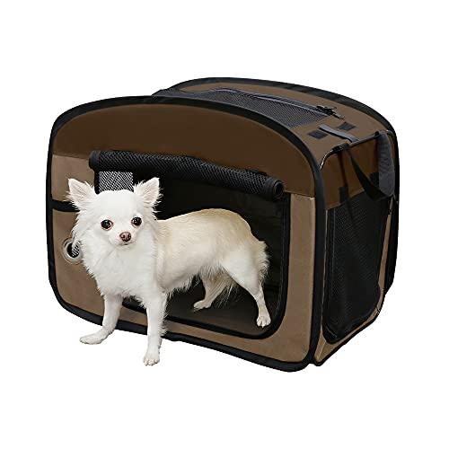 アイリスオーヤマ 犬 猫 ケージ 折りたたみ アウトドア 防災 ブラウン 超小型犬