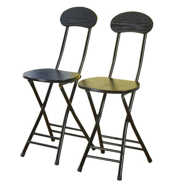 折りたたみ椅子 コンパクト 2脚 【完成品】ダイニングチェア 背もたれ 軽量 持ち運び チェア 折り...