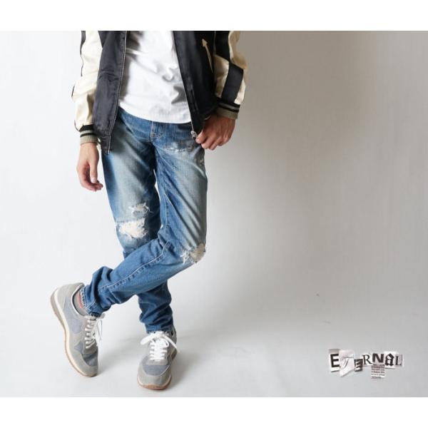 期間限定50％OFFETERNAL(エターナル)52202k テーパードスキニー ５ポケットデニムパ...