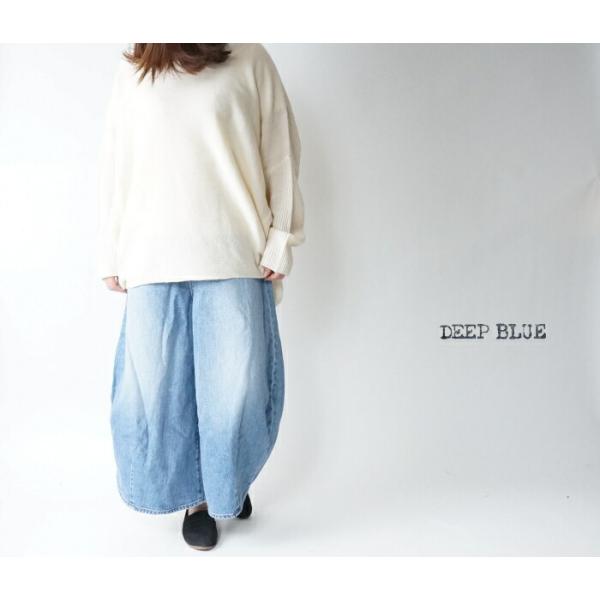 DEEP BLUE/ディープブルー72844k　超ワイド ヴィンテージルーズデニム アイスブルー 岡...