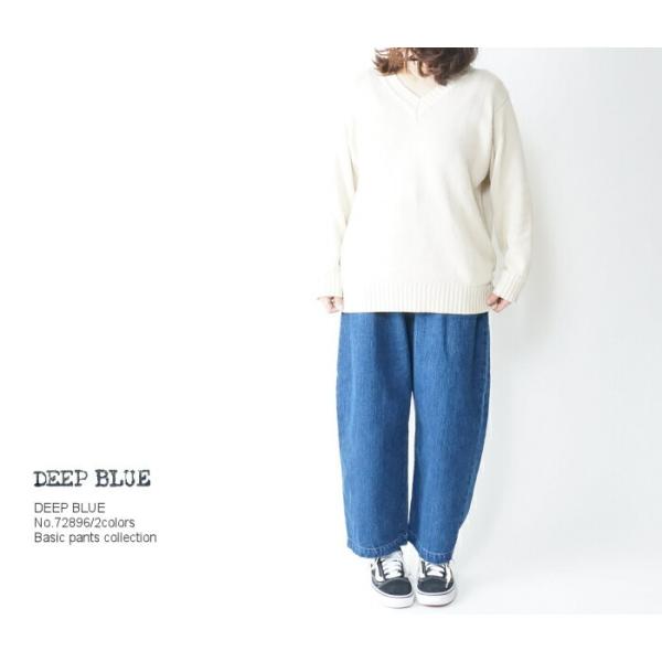 DEEP BLUE/ディープブルー72896n　岡山デニムバギーパンツ ナチュラルブルー オリジナル...