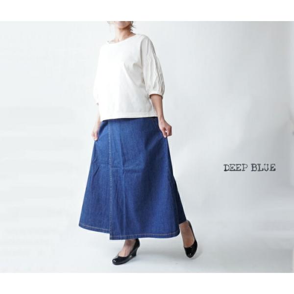 ●50%OFF●DEEP BLUE/ディープブルーdsl0501　巻き風スカート ライトオンス デニ...