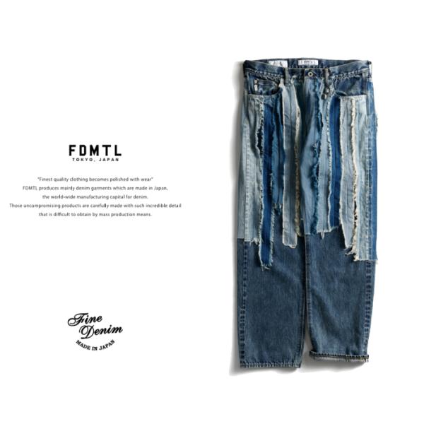 FDMTL fa24mt110　SLIM FIT DENIM CS110　帯 ストライプ リメイク ...