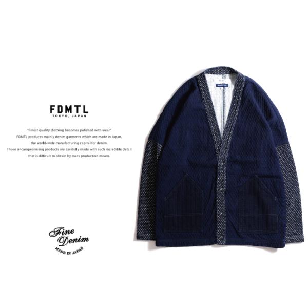 FDMTL fa24tp11r  SASHIKO HAORI CARDIGAN RINSE  パッチ...