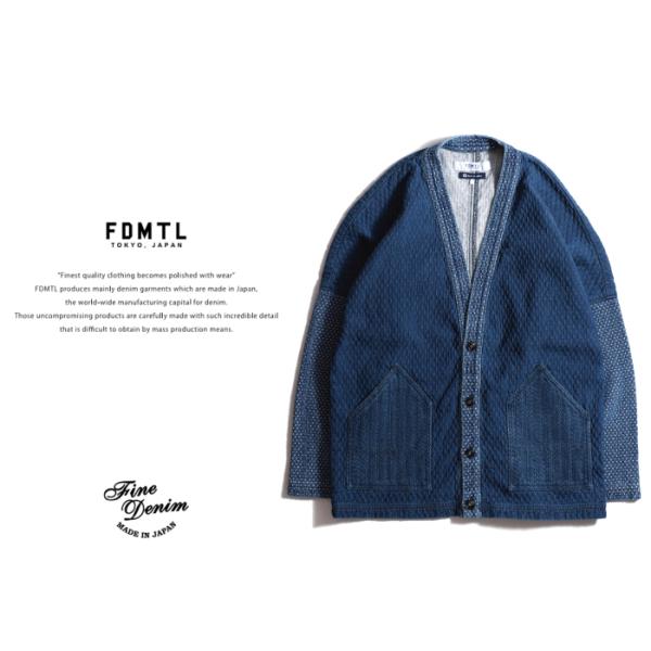 FDMTL fa24tp11u SASHIKO HAORI CARDIGAN 3YR WASH  パ...