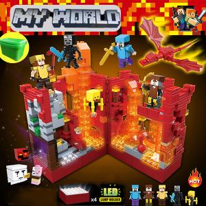 マインクラフト風 大人気ミニフィグ ブロック 地底世界 溶岩洞窟 856pcs おもちゃ 大人気ミニフィグ 知育玩具 豪華セット Minecraftレゴ交換品
