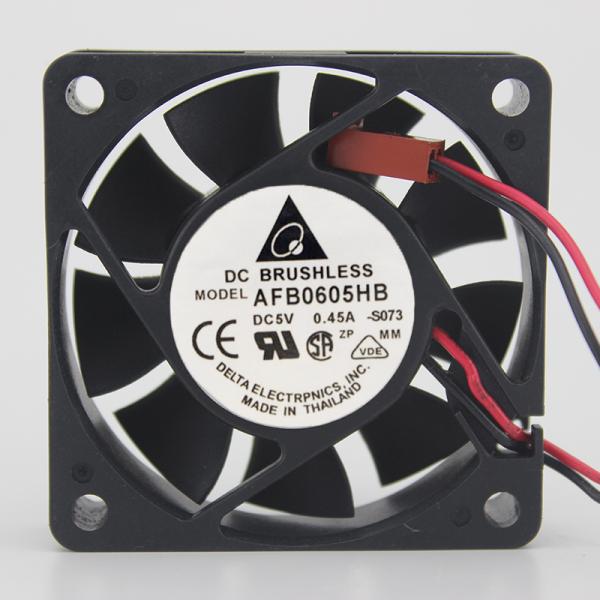 新品　DELTA 6015 AFB0605HB 5V 0.45A 6CM 2線式　ファン